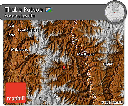 Physical Map of Thaba Putsoa
