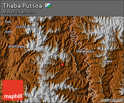 Physical Map of Thaba Putsoa