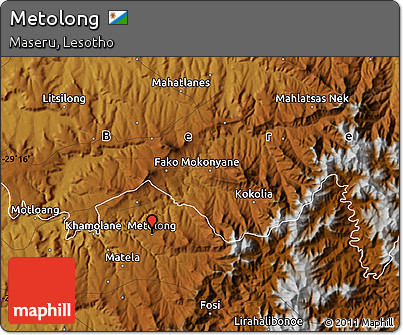 Physical Map of Metolong
