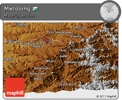 Physical Panoramic Map of Metolong