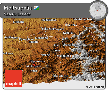 Physical Panoramic Map of Moitsupelis