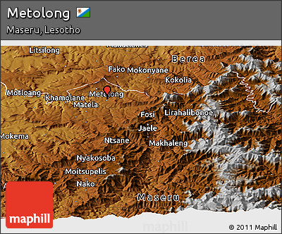 Physical Panoramic Map of Metolong