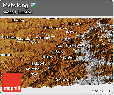 Physical Panoramic Map of Metolong