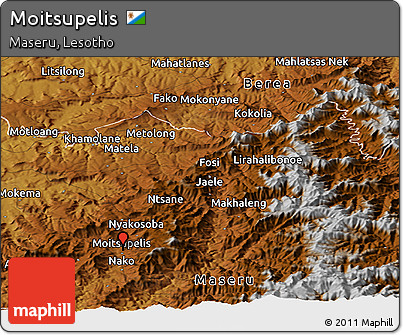 Physical Panoramic Map of Moitsupelis