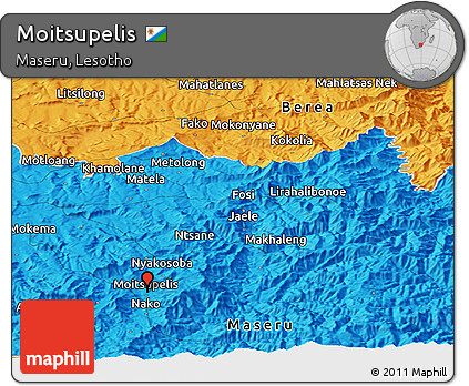Political Panoramic Map of Moitsupelis