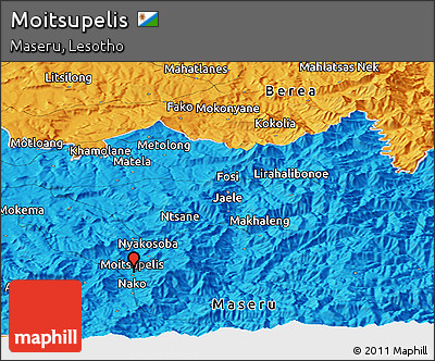 Political Panoramic Map of Moitsupelis