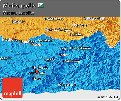 Political Panoramic Map of Moitsupelis