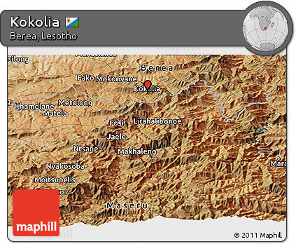 Satellite Panoramic Map of Kokolia