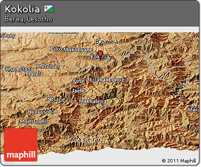 Satellite Panoramic Map of Kokolia