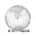 Outline Map of the Area around 29° 25' 43" S, 28° 58' 30" E, rectangular outline