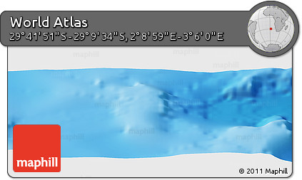 Physical Panoramic Map of the Area around 29° 25' 43" S, 2° 37' 30" E