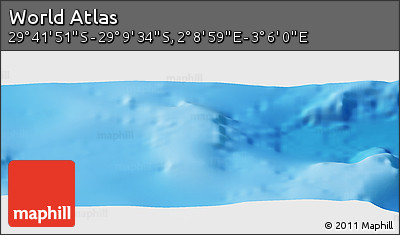 Physical Panoramic Map of the Area around 29° 25' 43" S, 2° 37' 30" E