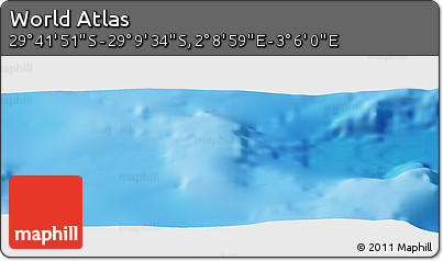 Physical Panoramic Map of the Area around 29° 25' 43" S, 2° 37' 30" E