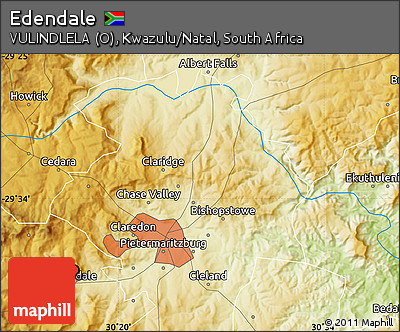 Physical Map of Edendale