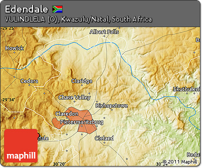 Physical Map of Edendale