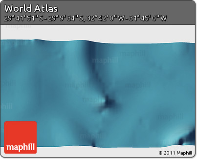Satellite 3D Map of the Area around 29° 25' 43" S, 32° 13' 30" W
