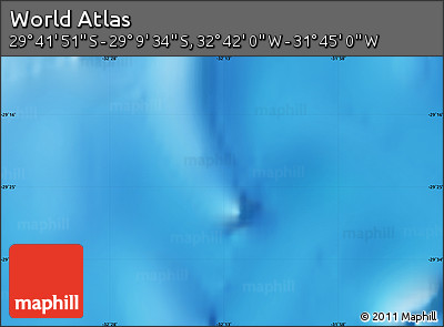 Physical Map of the Area around 29° 25' 43" S, 32° 13' 30" W