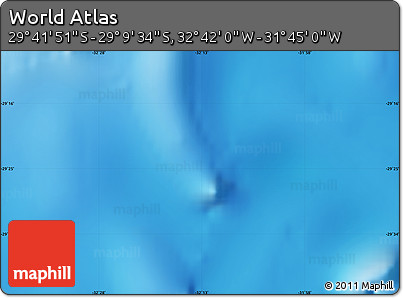 Physical Map of the Area around 29° 25' 43" S, 32° 13' 30" W