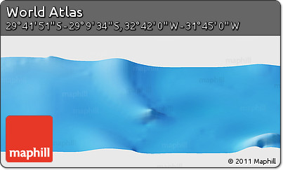 Physical Panoramic Map of the Area around 29° 25' 43" S, 32° 13' 30" W