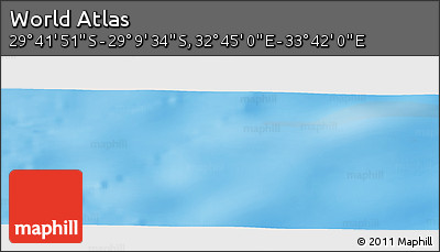 Physical Panoramic Map of the Area around 29° 25' 43" S, 33° 13' 30" E
