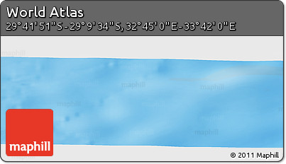 Physical Panoramic Map of the Area around 29° 25' 43" S, 33° 13' 30" E