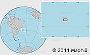 Gray Location Map of the area around 29° 25' 43" S, 37° 19' 30" W