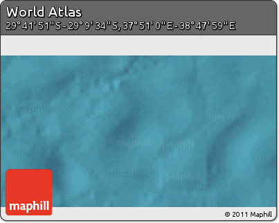 Satellite 3D Map of the Area around 29° 25' 43" S, 38° 19' 30" E