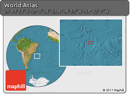 Satellite Location Map of the Area around 29° 25' 43" S, 38° 10' 29" W