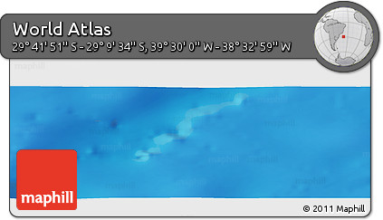 Physical Panoramic Map of the Area around 29° 25' 43" S, 39° 1' 29" W