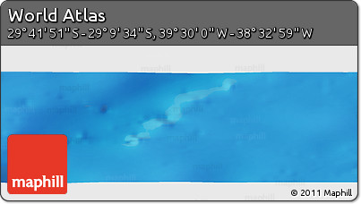 Physical Panoramic Map of the Area around 29° 25' 43" S, 39° 1' 29" W