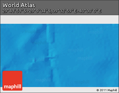 Physical 3D Map of the Area around 29° 25' 43" S, 40° 1' 29" E