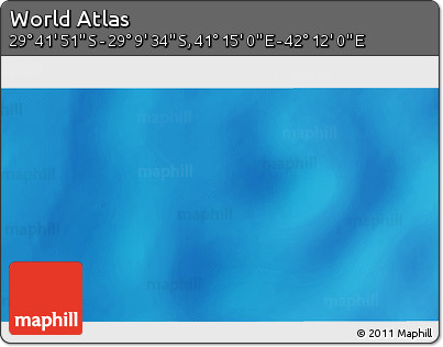 Physical 3D Map of the Area around 29° 25' 43" S, 41° 43' 30" E