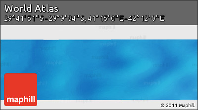 Physical Panoramic Map of the Area around 29° 25' 43" S, 41° 43' 30" E