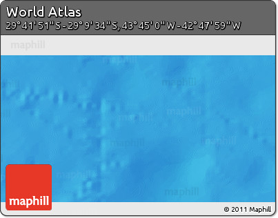 Physical 3D Map of the Area around 29° 25' 43" S, 43° 16' 29" W