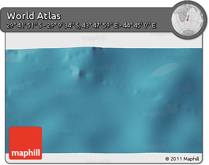 Satellite 3D Map of the Area around 29° 25' 43" S, 44° 16' 29" E