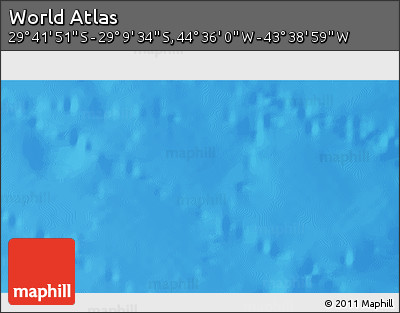 Physical 3D Map of the Area around 29° 25' 43" S, 44° 7' 30" W