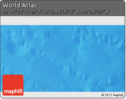 Physical 3D Map of the Area around 29° 25' 43" S, 44° 7' 30" W