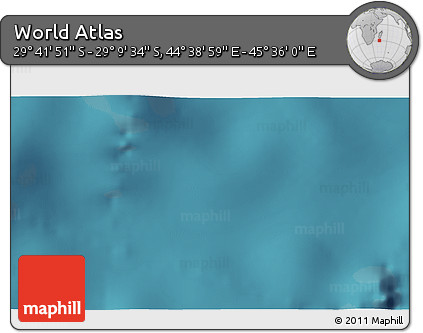 Satellite 3D Map of the Area around 29° 25' 43" S, 45° 7' 30" E