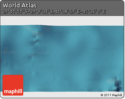 Satellite 3D Map of the Area around 29° 25' 43" S, 45° 7' 30" E