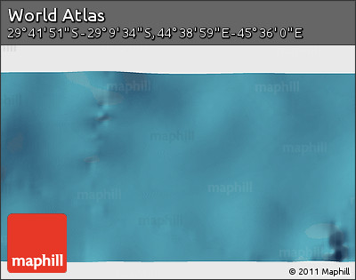 Satellite 3D Map of the Area around 29° 25' 43" S, 45° 7' 30" E