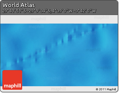 Shaded Relief 3D Map of the Area around 29° 25' 43" S, 4° 10' 30" W