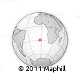 Outline Map of the Area around 29° 25' 43" S, 4° 10' 30" W, rectangular outline