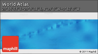 Physical Panoramic Map of the Area around 29° 25' 43" S, 4° 10' 30" W