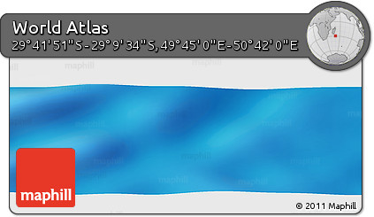 Physical Panoramic Map of the Area around 29° 25' 43" S, 50° 13' 30" E