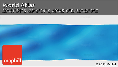 Physical Panoramic Map of the Area around 29° 25' 43" S, 50° 13' 30" E