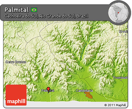 Physical 3D Map of Palmital