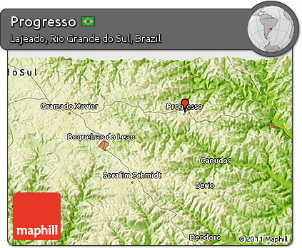 Physical 3D Map of Progresso