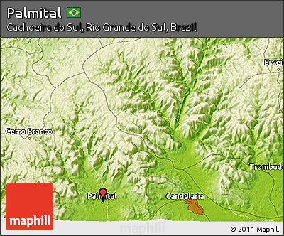 Physical 3D Map of Palmital