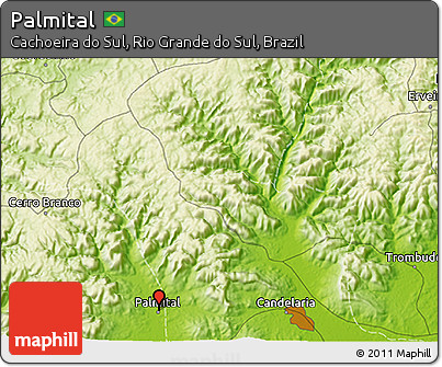 Physical 3D Map of Palmital