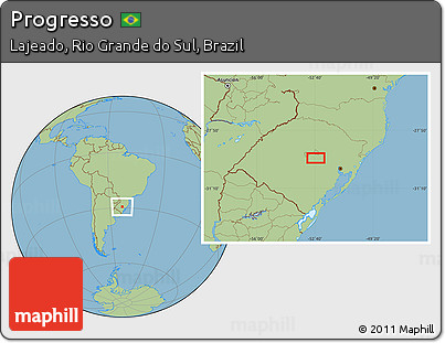 Savanna Style Location Map of Progresso